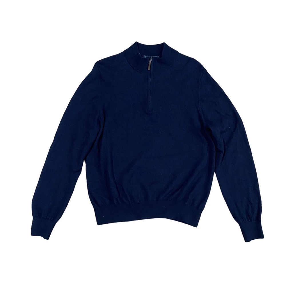 Fairway & Greene The Natural Quarter Zip‎ Merino Wool Sweater